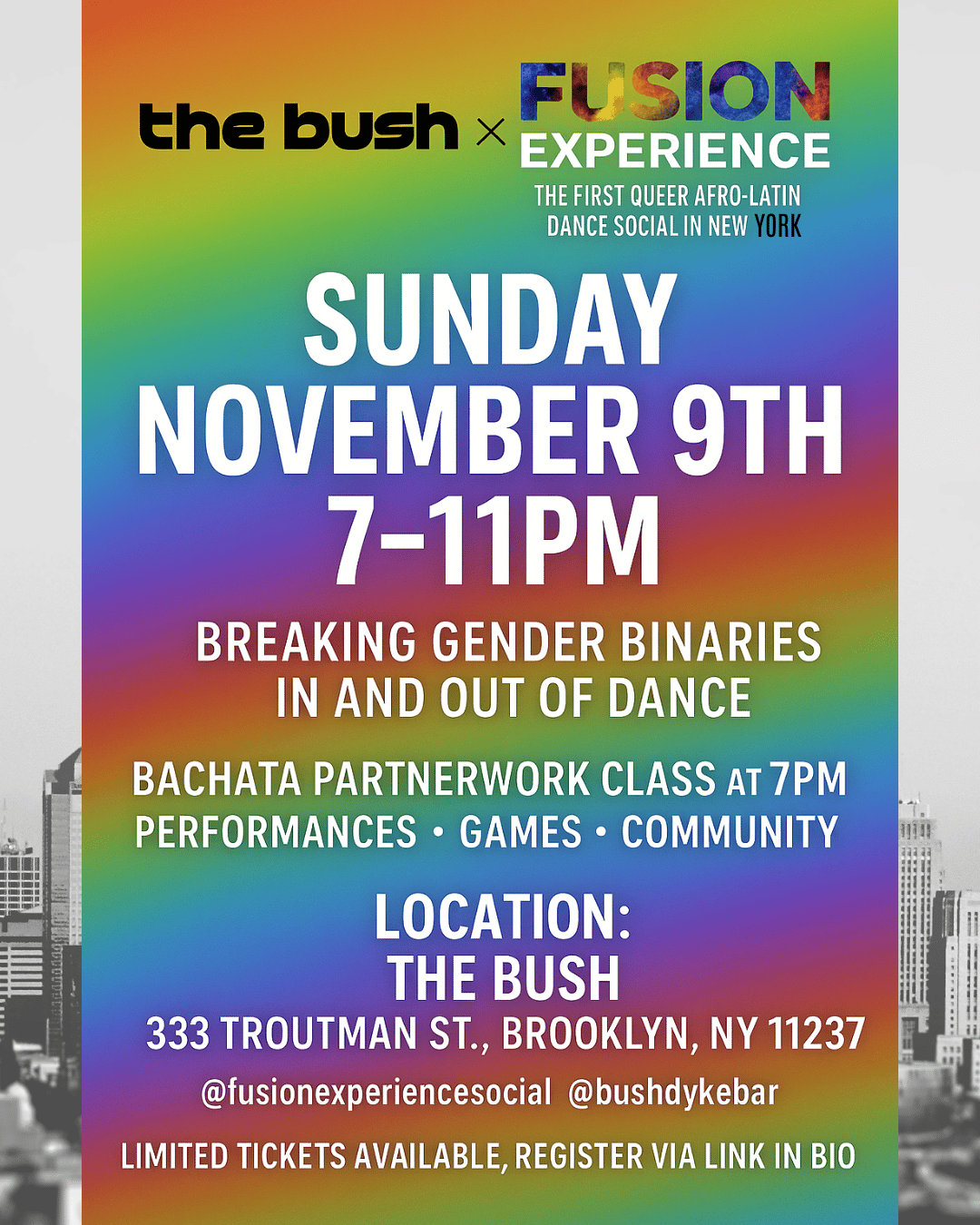 Fusion Experience X Bush Dyke bar